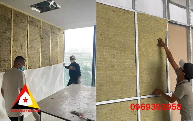 thi cong bong glasswool
