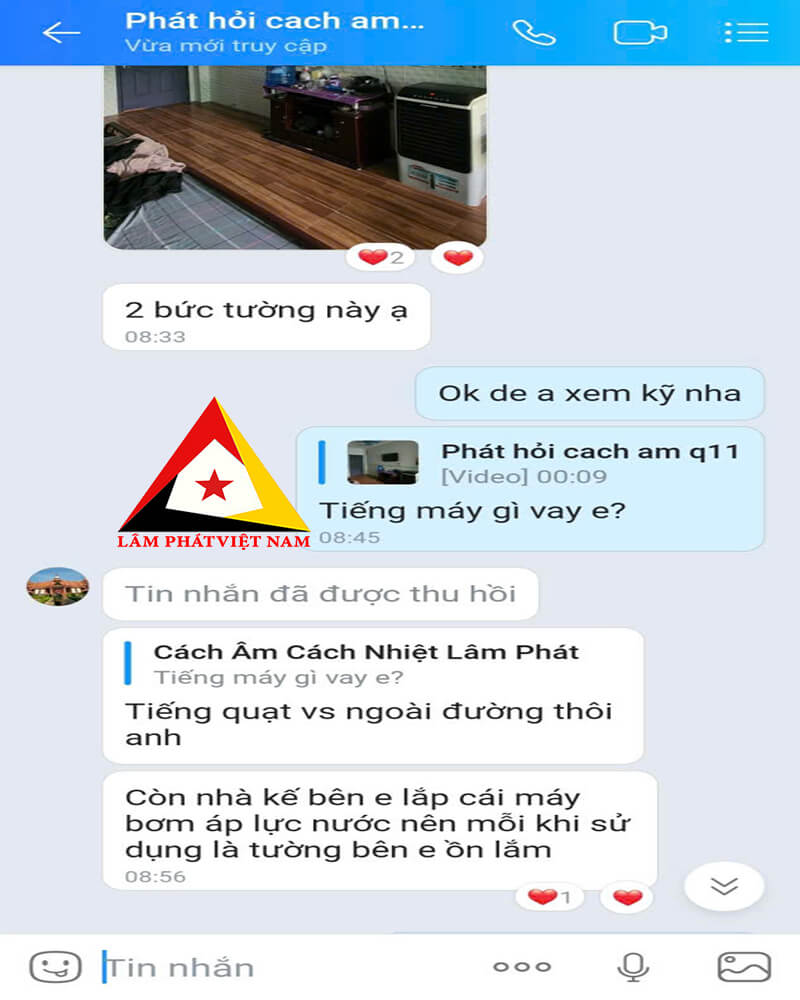 khách đánh giá cách âm tiếng quạt
